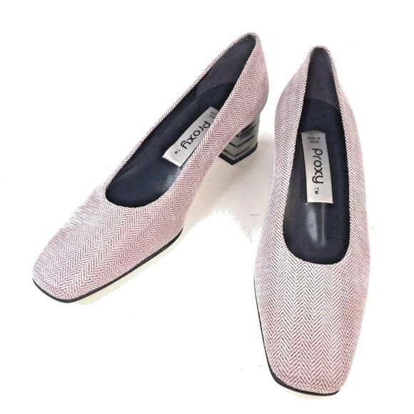 Proxy Womens Shoes sz 7.5M Pink Champaign Block Heel Made in Spain 34931 EUC - Picture 12 of 12